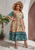 Boho Plus Size Bethany Maxi Dress - Blue For Women